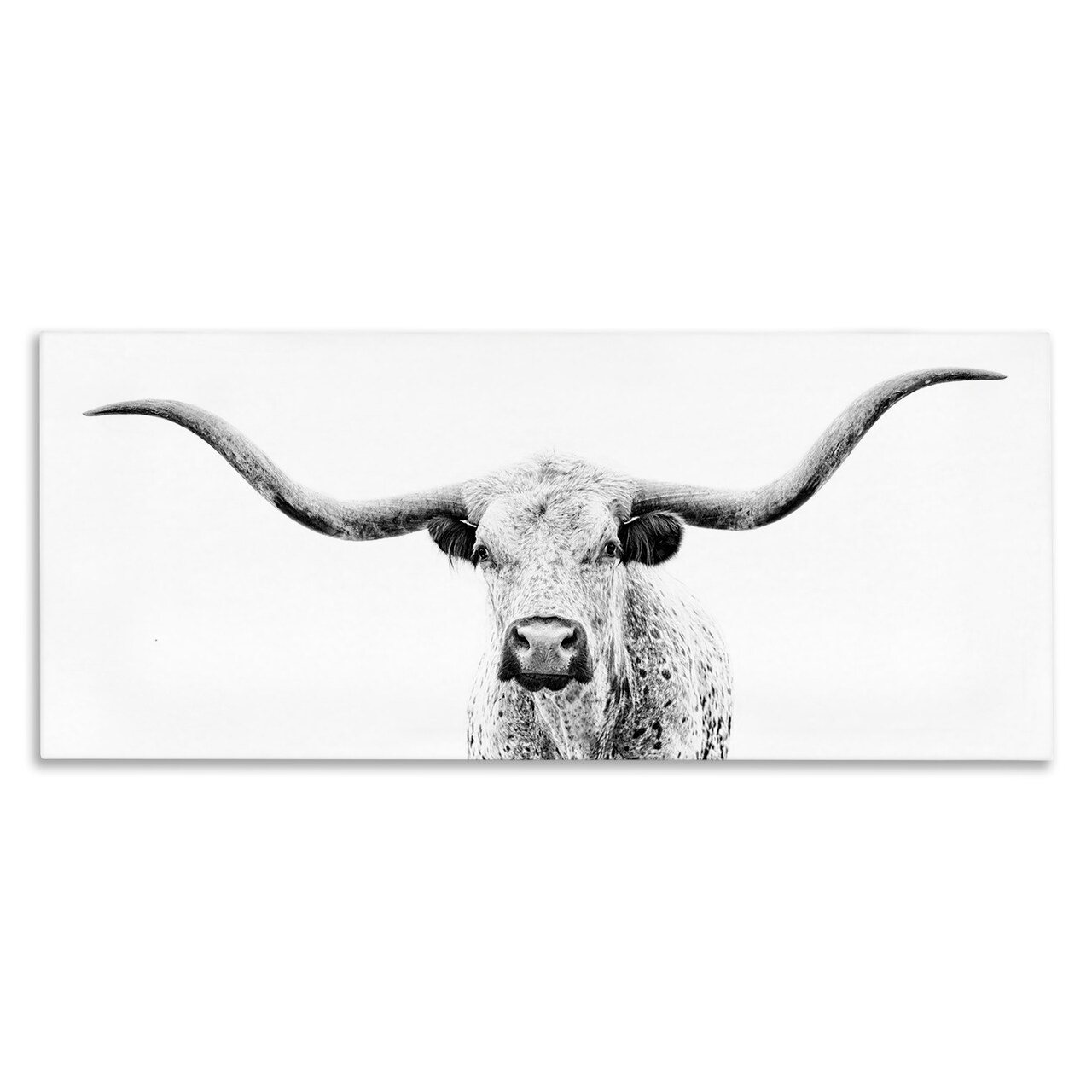 Stupell Industries Modern Longhorn Cattle Gazing Canvas Wall Art